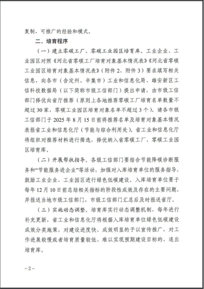 河北：建立省零碳工廠、零碳工業園區培育庫-地大熱能